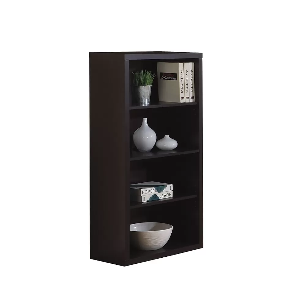 Monarch Specialties Inc. Monarch Bookcase With Adjustable Shelves, Cappuccino Flash Sale