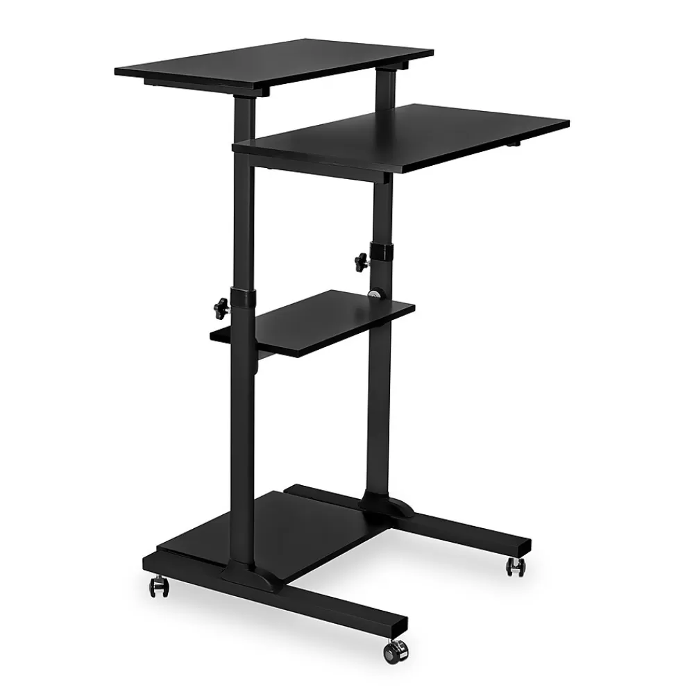 Mount-It! 28"W Adjustable Steel Standing Desk, Black (MI-7940) Fashion