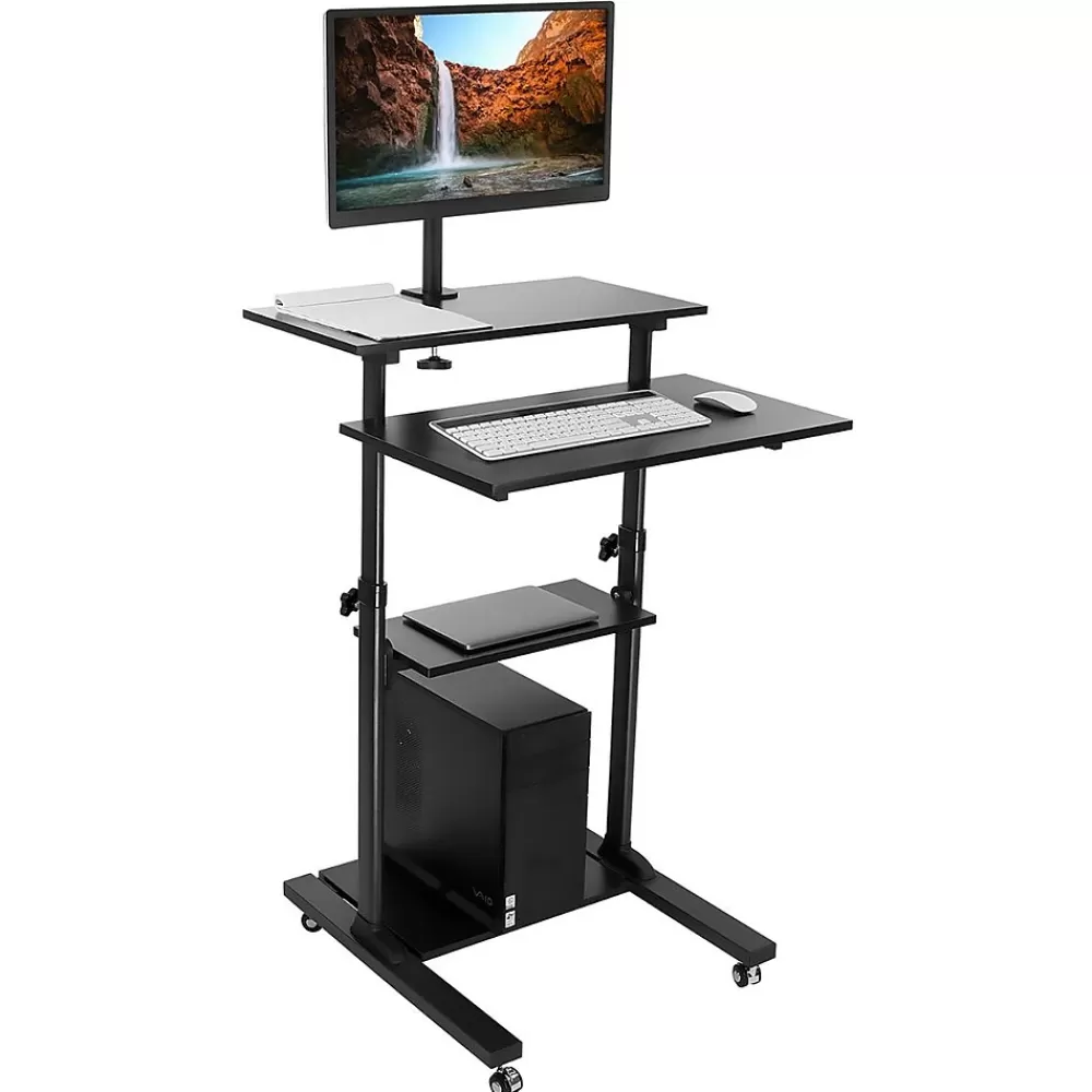 Mount-It! 28"W Adjustable Steel Standing Desk, Black (MI-7942BLK) Sale