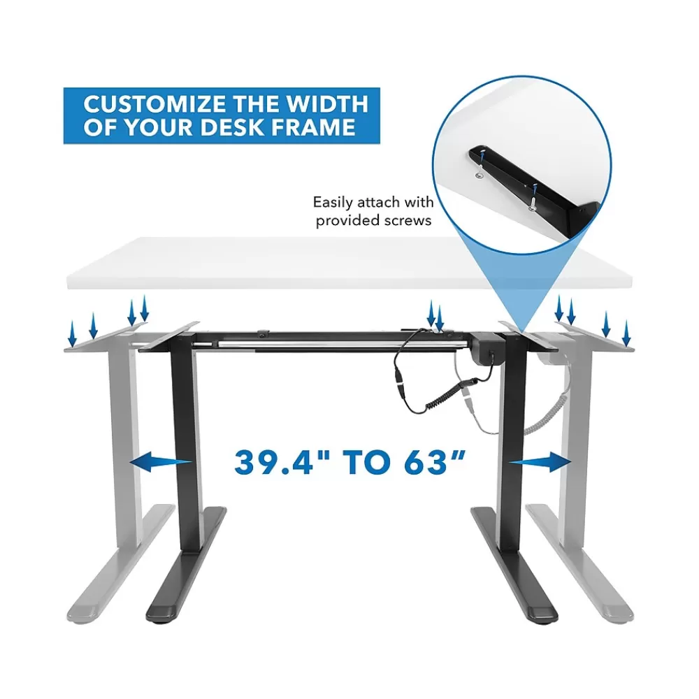 Mount-It! 48"W Electric Adjustable Standing Desk, (MI-18063) White/Black Store