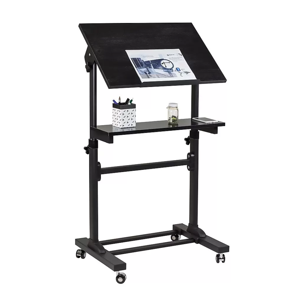 Mount-It! 24"W Lectern Adjustable Steel Standing Podium, Black (MI-7941) Sale