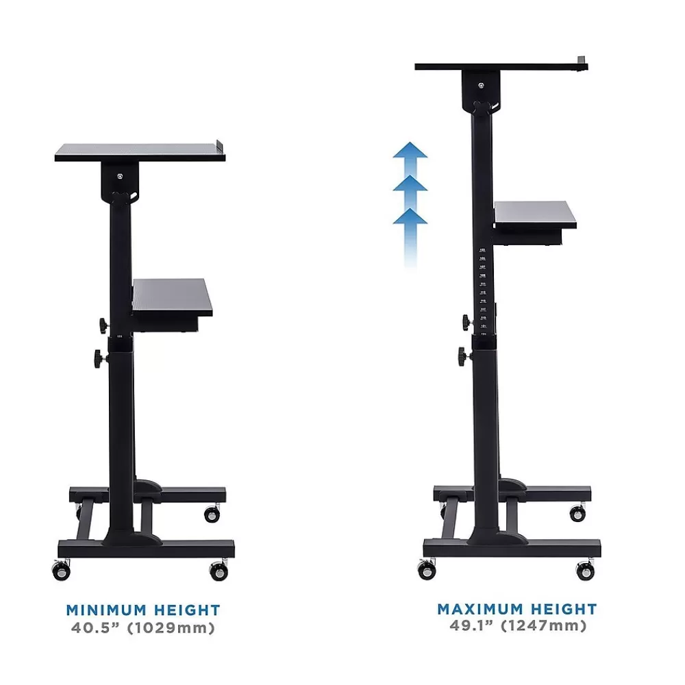 Mount-It! 24"W Lectern Adjustable Steel Standing Podium, Black (MI-7941) Sale