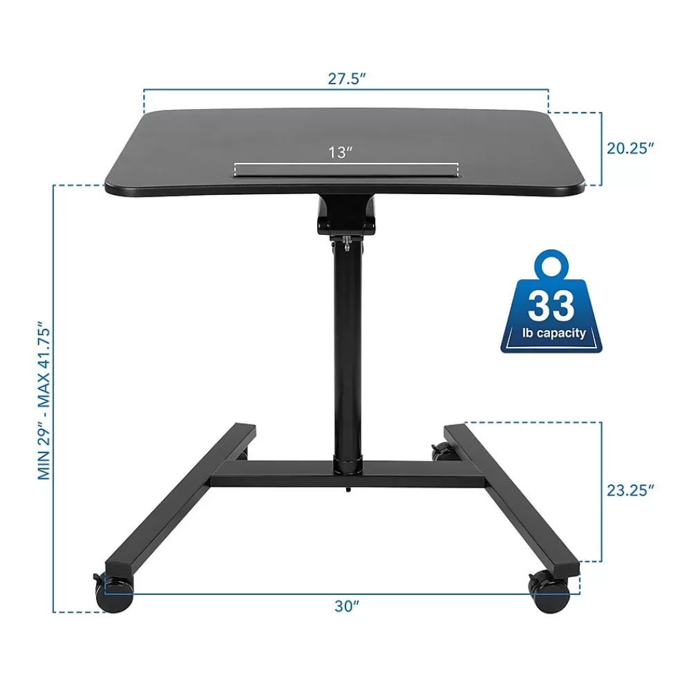 Mount-It! 28"W Manual Adjustable Standing Desk, Black (MI-7969) Store