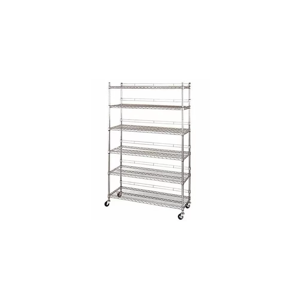 Nahanco 6-Shelf Heavy Duty Utility Rack, 48"W, Chrome (EL8162) Sale