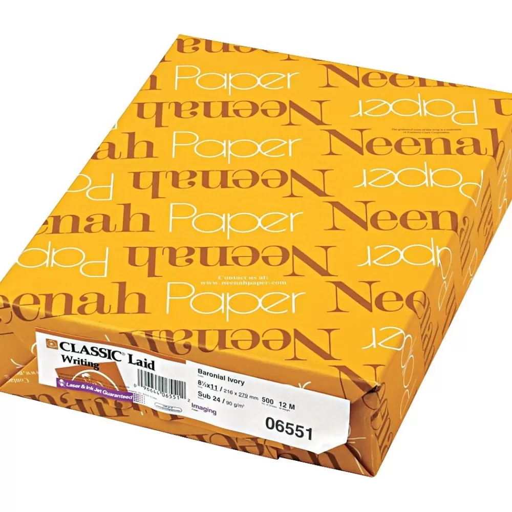 Neenah Paper Neenah Classic Laid Premium Writing Paper, Baronial Ivory (NEE06551) Clearance