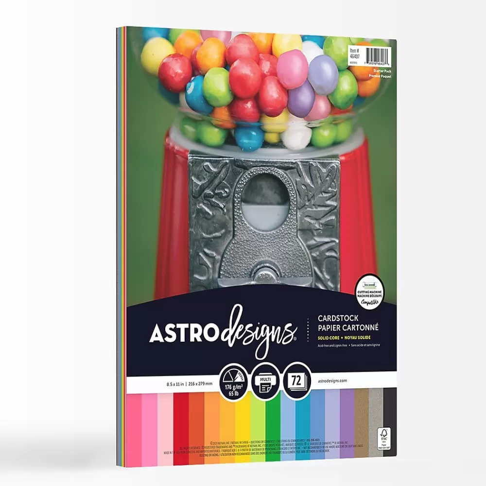 Neenah Paper Astrodesigns 65 lb. Cardstock Paper, 8.5" x 11", Starter Pack, 72 Sheets/Pack (46407-02) Store