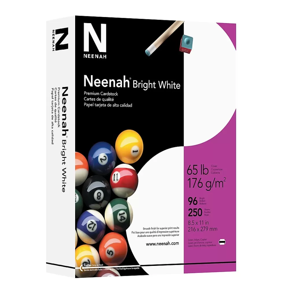 Neenah Paper Neenah Bright White 65 lb. Cardstock Paper, 8.5" x 11", Bright White, 250 Sheets/Pack (91904/92904) Hot