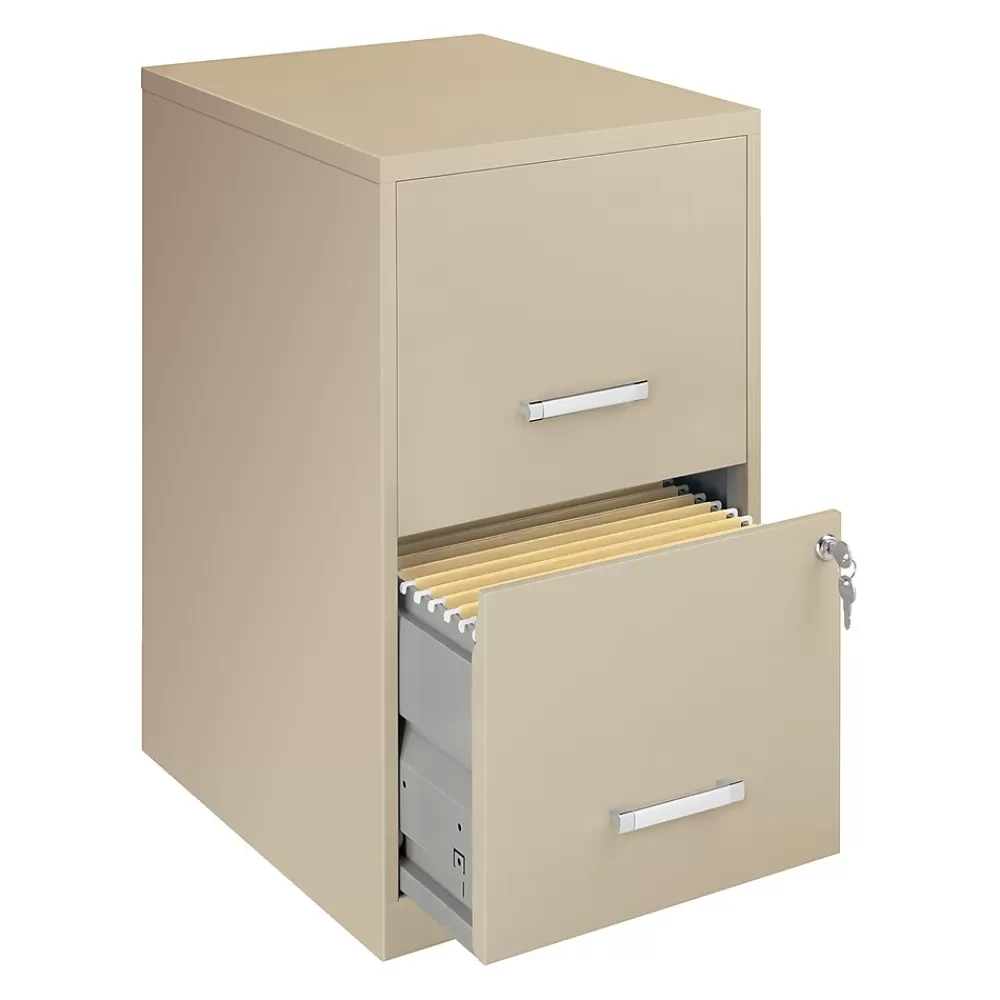 Office Designs 2 Drawer Vertical File Cabinet, Putty/Beige, Letter, 18''D (17369) Online