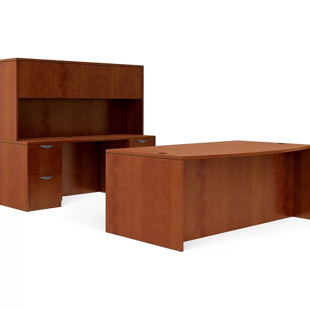 Global Offices to Go Superior Lam Bundle 9, American Dark Cherry Lam, 71"W x 113"L x 65.5"H/29.5"H Hot