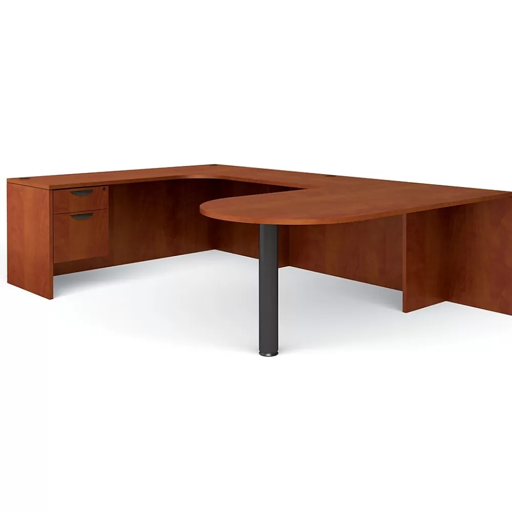 Global Offices to Go Superior Laminate Bundle 5, American Dark Cherry Laminate, 71" x 114" x 29.5" Flash Sale
