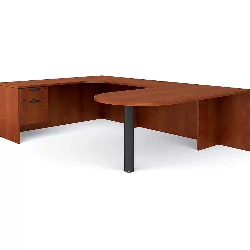 Global Offices to Go Superior Laminate Bundle 5, American Dark Cherry Laminate, 71" x 114" x 29.5" Flash Sale
