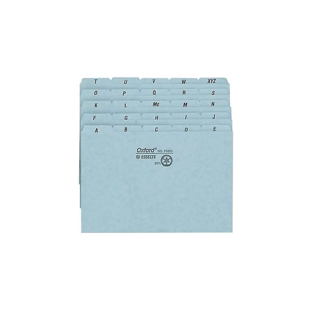 Oxford A-Z 5" x 8" Index Card Files, Blue, 25/Set (OXF P5825) Outlet