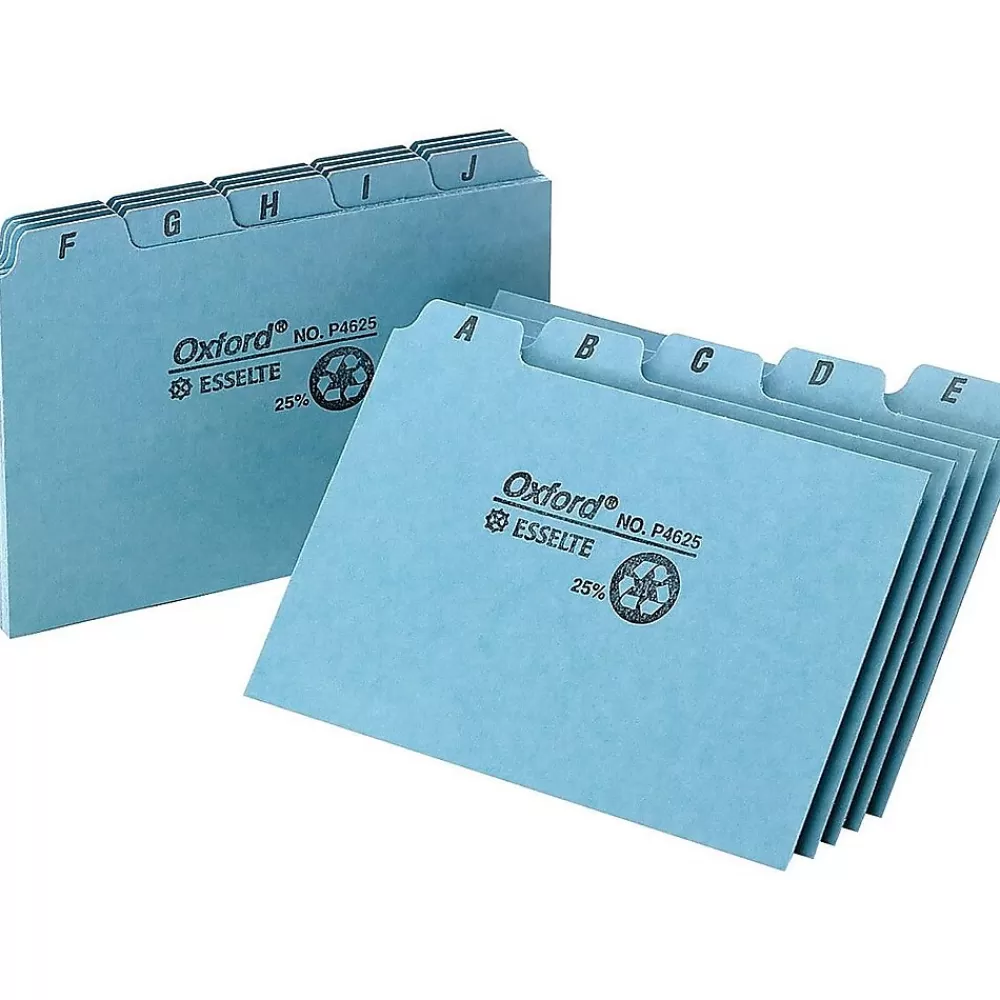 Oxford A-Z 5" x 8" Index Card Files, Blue, 25/Set (OXF P5825) Outlet