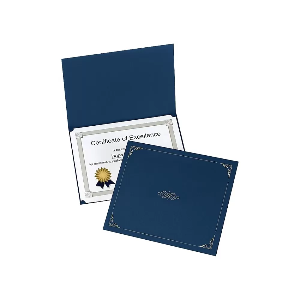 Oxford Certificate Holders, 11.25" x 8.75", Dark Blue, 5/Pack (29900235BGD) Hot