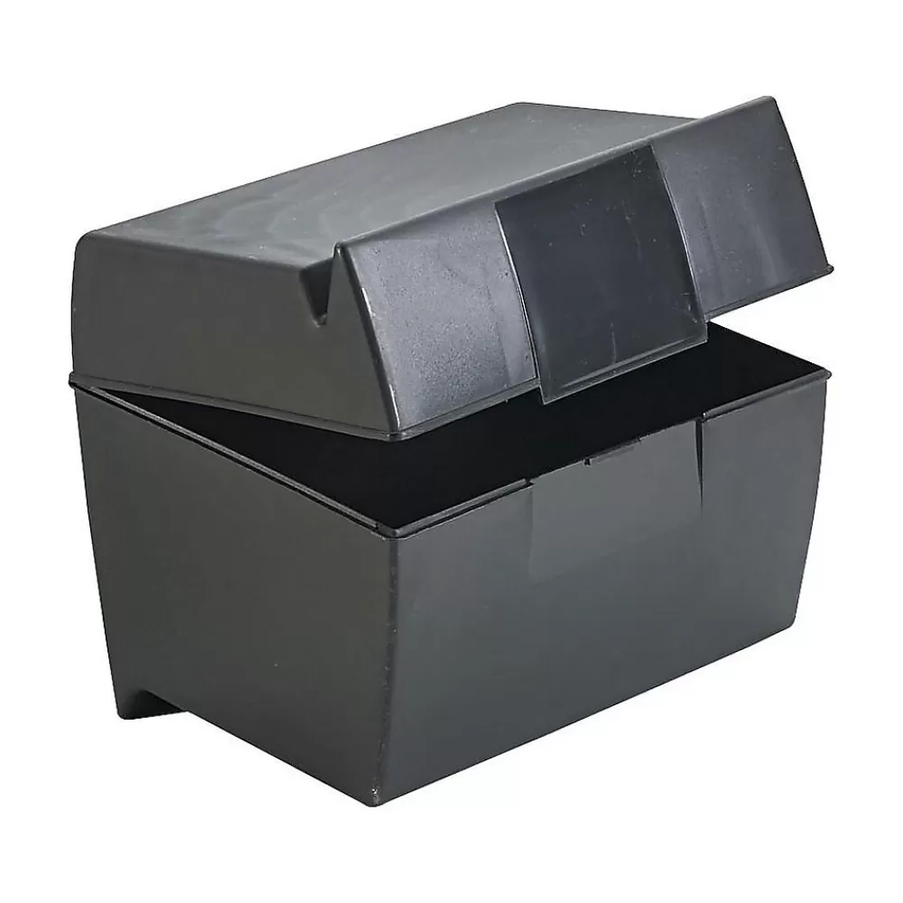 Oxford Index Card File Box, 500-Card Capacity, Black (01581) Flash Sale