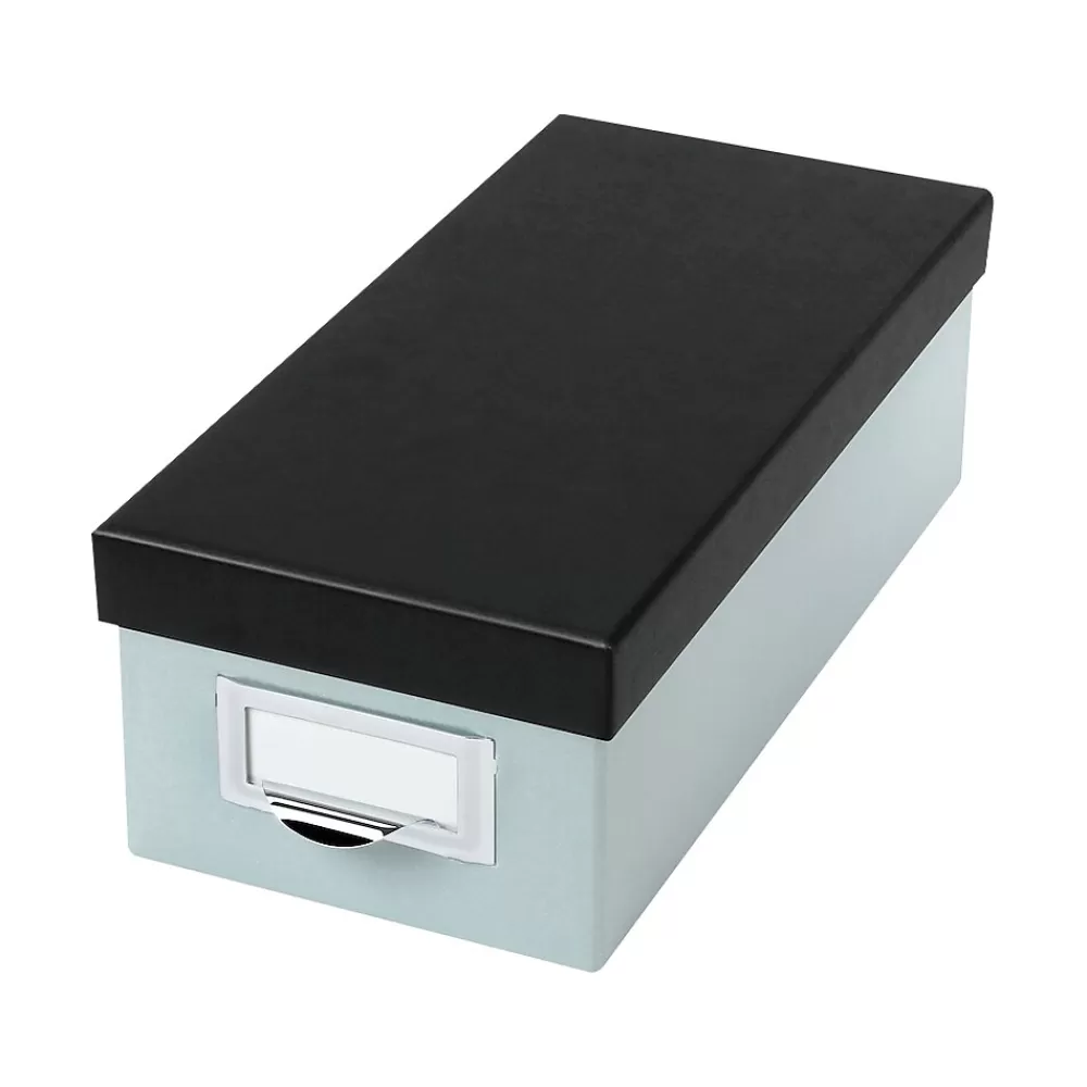 Oxford Index Card File Box, 1000-Card Capacity, Blue Fog/Black (OXF 406355) Online