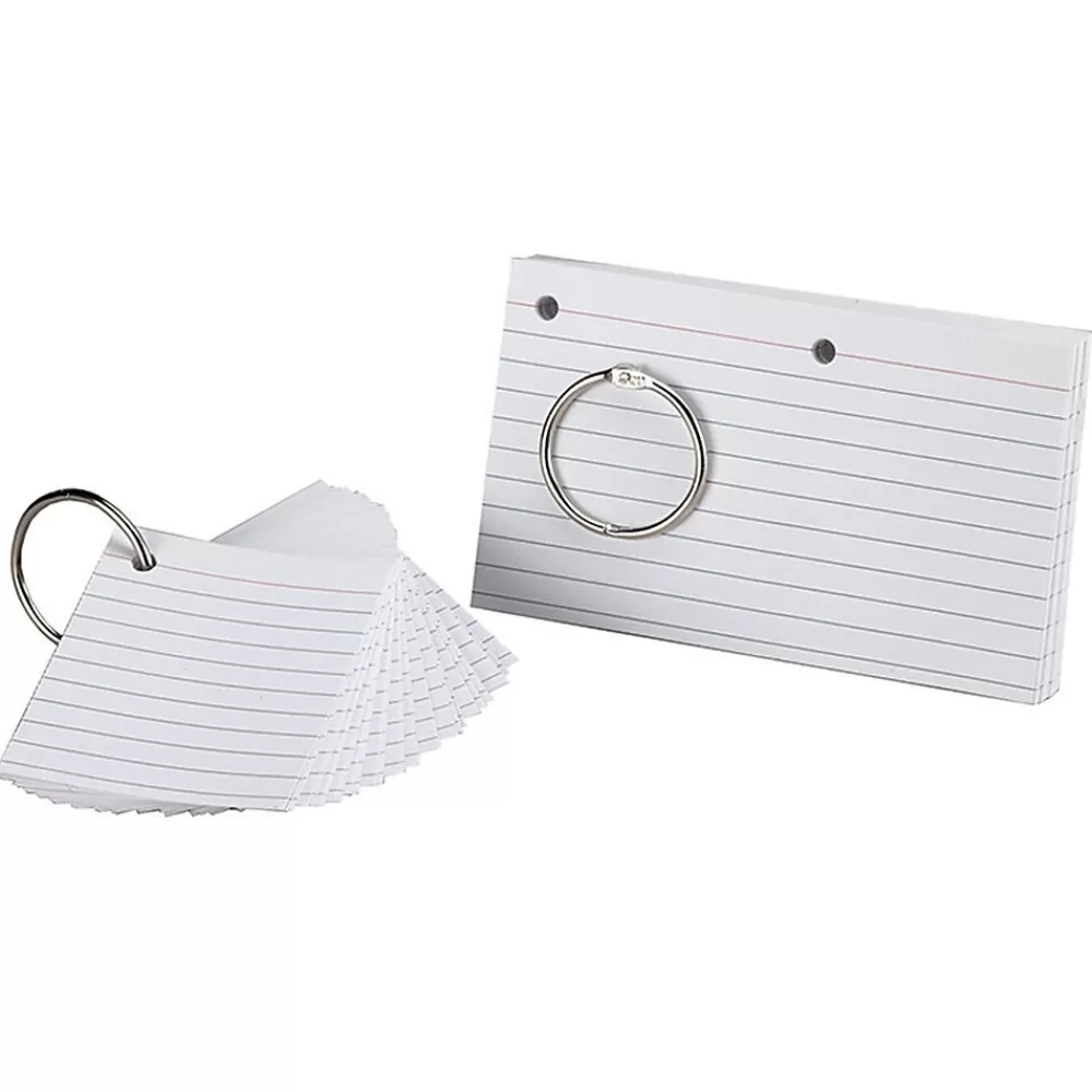 Oxford ® JustFlip-it!™ 3" x 5" Punched & Perfed Study Cards, Ruled, White, 75 Per Pack, 12 Packs (ESS63506-12) Outlet