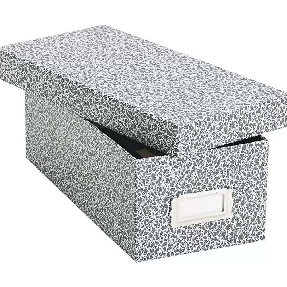 Oxford Reinforced Board Card File with Lift-Off Cover, 3" x 5", 1200-Capacity, Black, 4 1/4"H x 12"W x 5 5/8"D (40588) Online