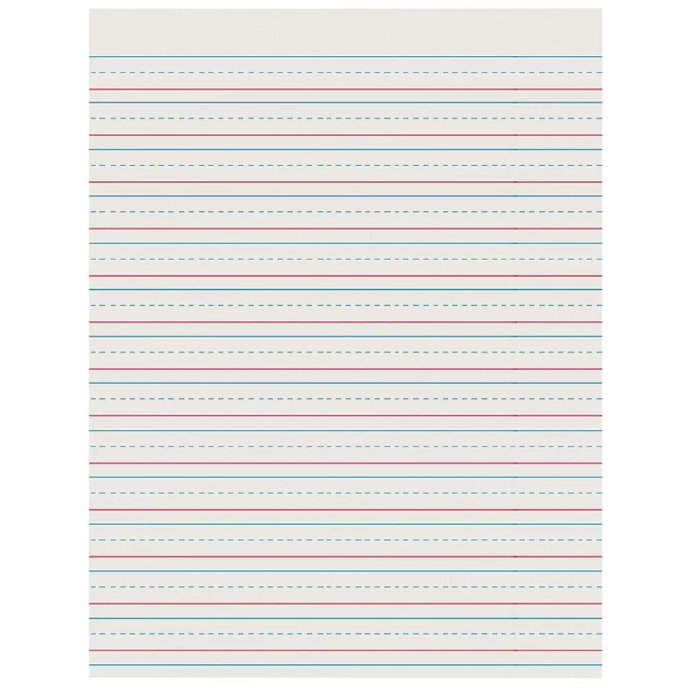 Pacon 8.5" x 11" Newsprint Handwriting Paper, 1/2" x 1/4" x 1/4" Ruled, 500 Sheets/Pack, 3 Packs (PAC2696-3) Cheap
