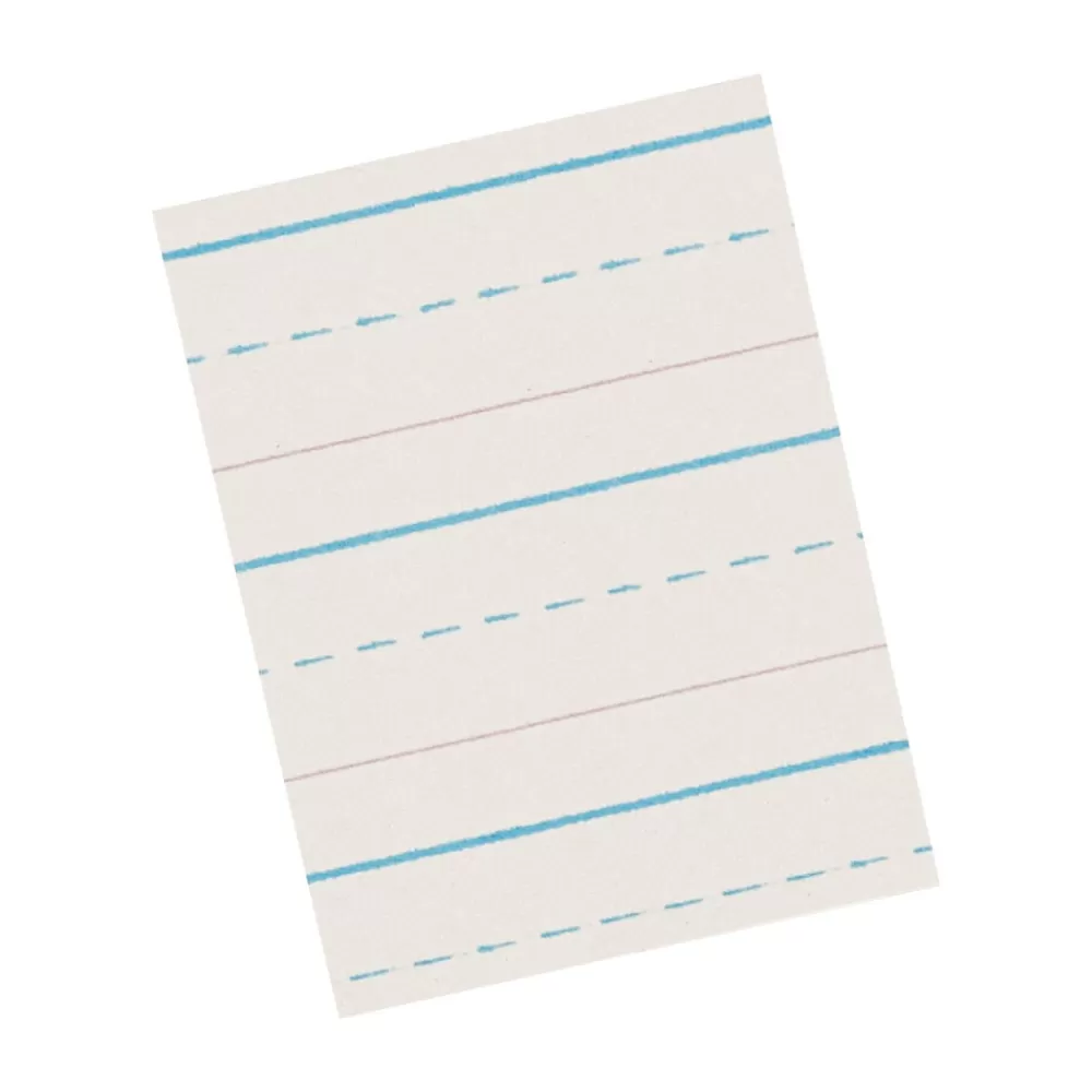 Pacon 8.5" x 11" Newsprint Handwriting Paper, 1/2" x 1/4" x 1/4" Ruled, 500 Sheets/Pack, 3 Packs (PAC2696-3) Cheap