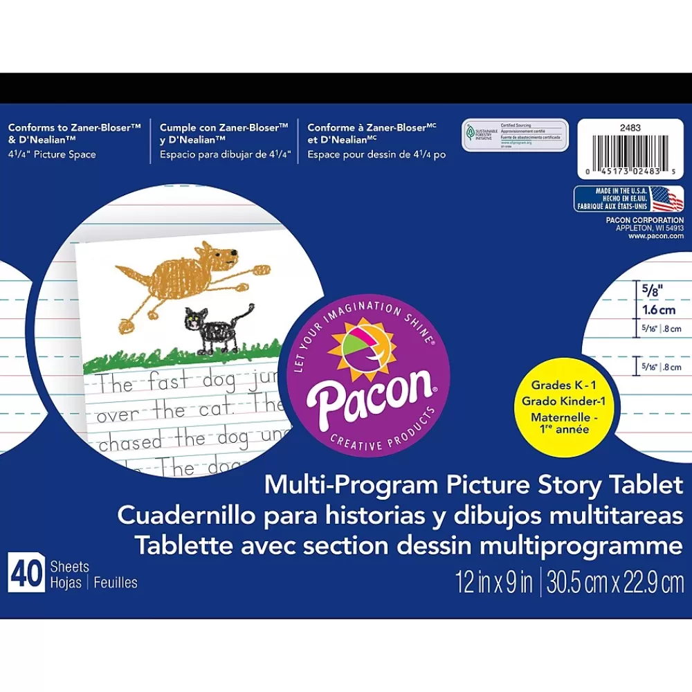 Pacon Multi-Program Handwriting Tablet, 40 Sheets, 6/Pack (PAC2483-6) Cheap