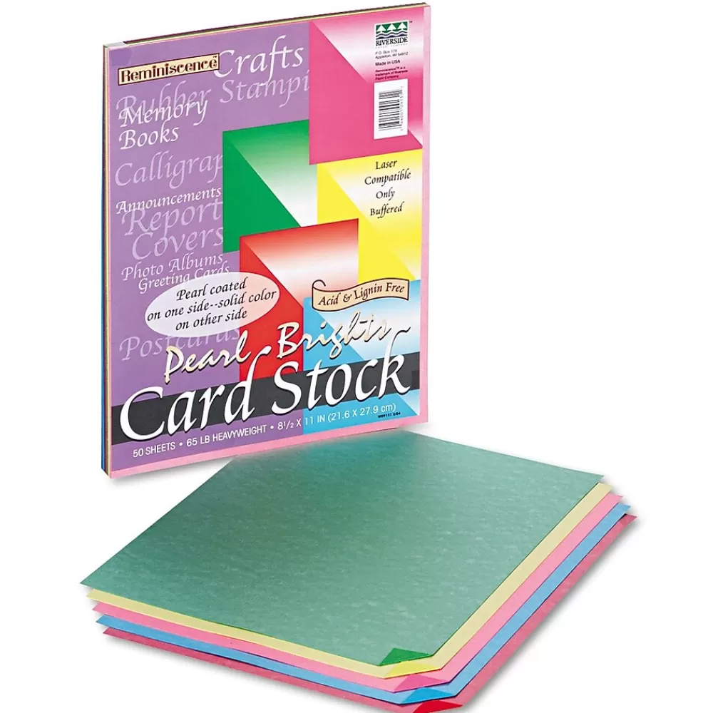 Pacon Reminiscence 65 lb. Cardstock Paper, 8.5" x 11", Assorted Brights, 50 Sheets/Pack (PAC109131) Best