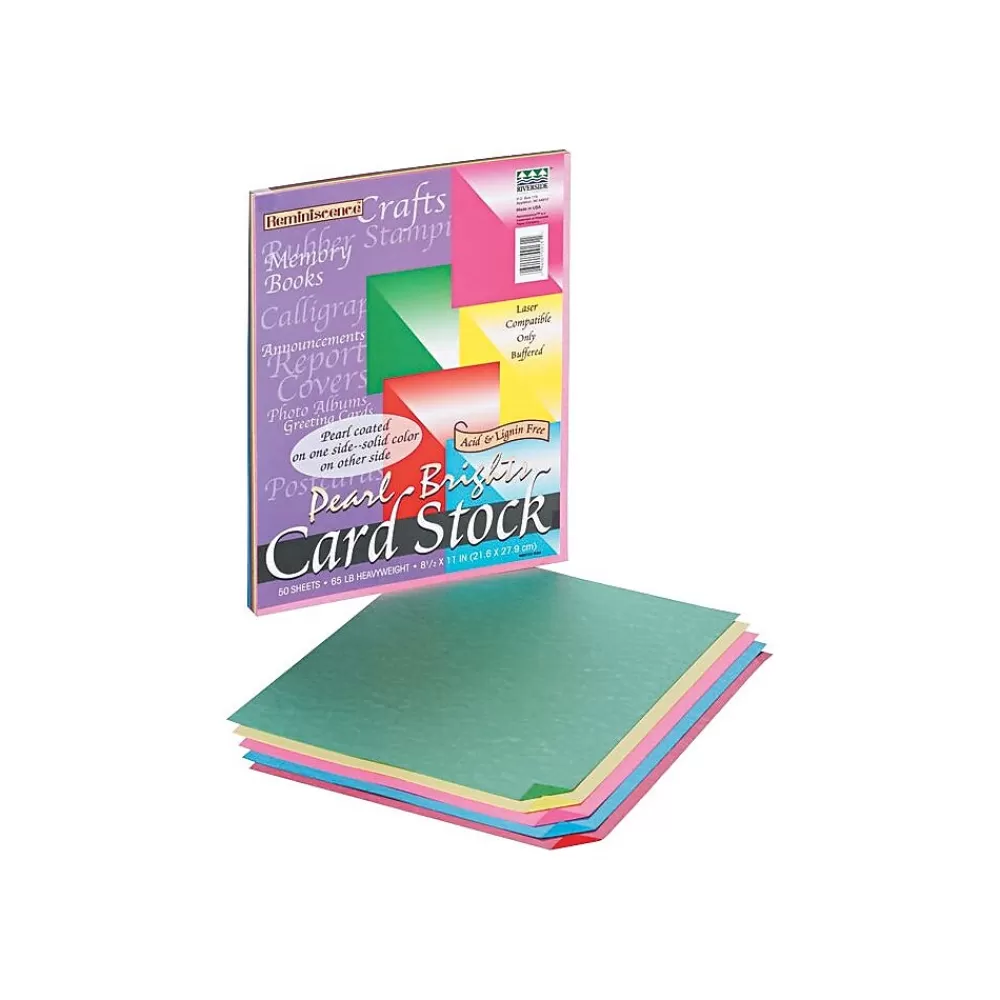 Pacon Reminiscence 65 lb. Cardstock Paper, 8.5" x 11", Assorted Brights, 50 Sheets/Pack (PAC109131) Best