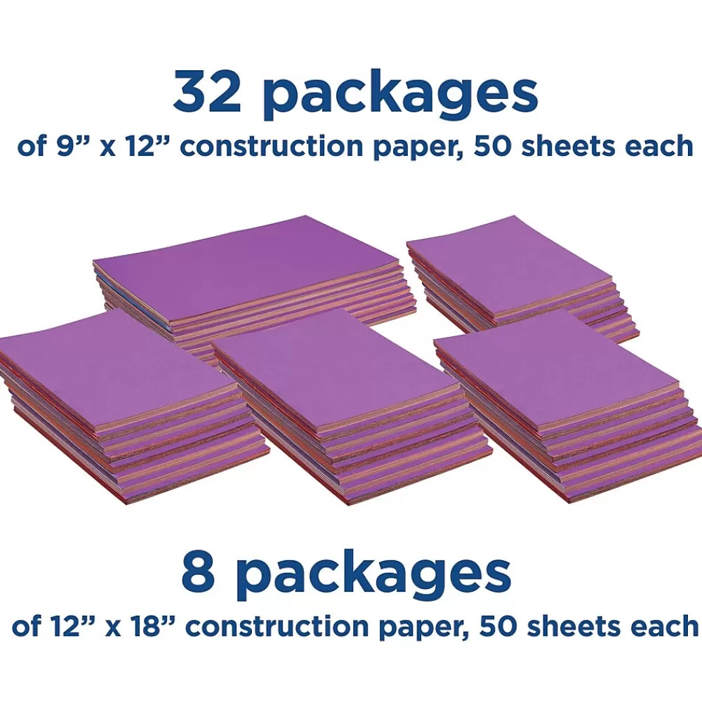 Pacon Tru-Ray 9" x 12" & 12" x 18" Construction Paper, Assorted Colors, 2,000 Sheets (P104120) Sale
