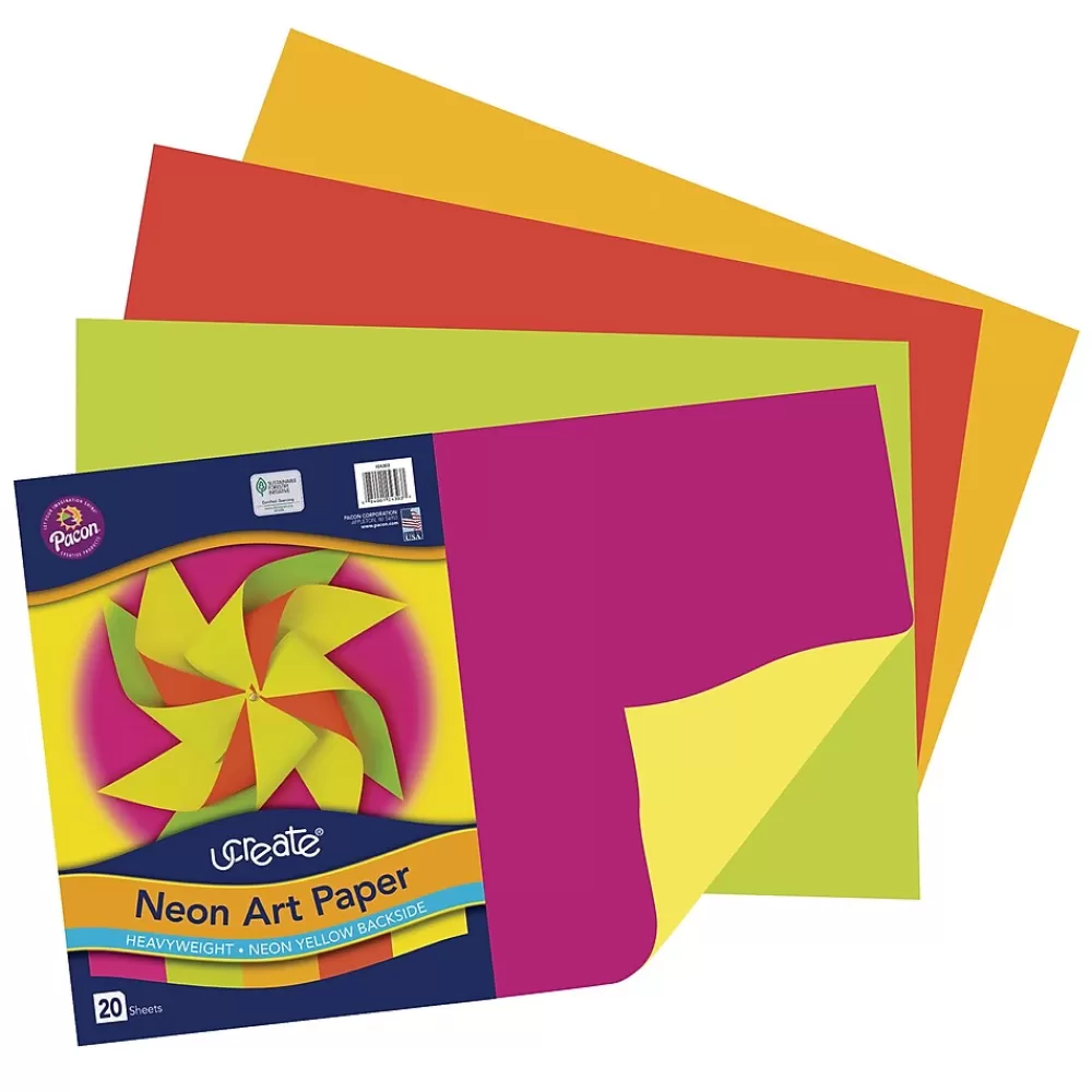 Pacon UCreate 12" x 18" Construction Paper, Assorted Colors, 20 Sheets/Pack (PAC104303) Store