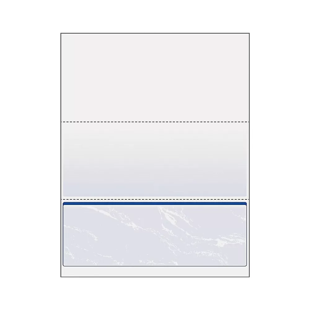 Paris DocuGard Standard 8.5" x 11" Security Check On Bottom, 24 lbs., Blue, 500 Sheets/Ream (PRB04517) Best Sale