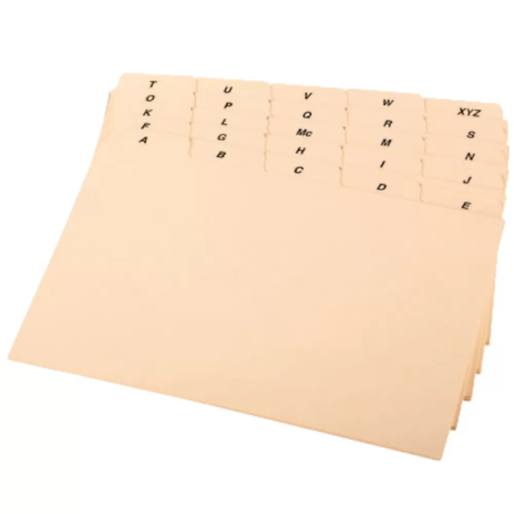 Pendaflex Index Card Dividers for 4" x 6" Cards, Manila, 25/Set (B6425) Cheap