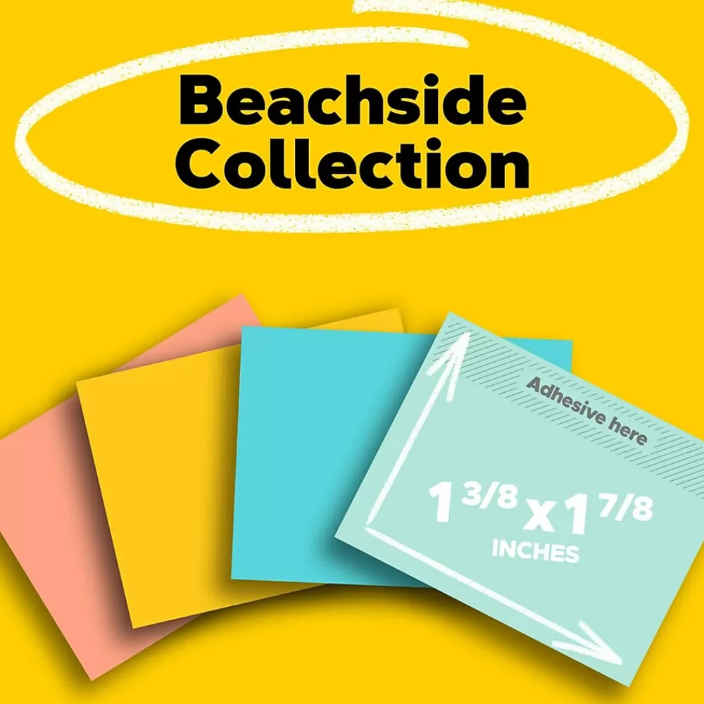 Post-it Notes, 1 3/8" x 1 7/8", Collection, 100 Sheet/Pad, 24 Pads/Pack (65324APVAD) Beachside Café Cheap