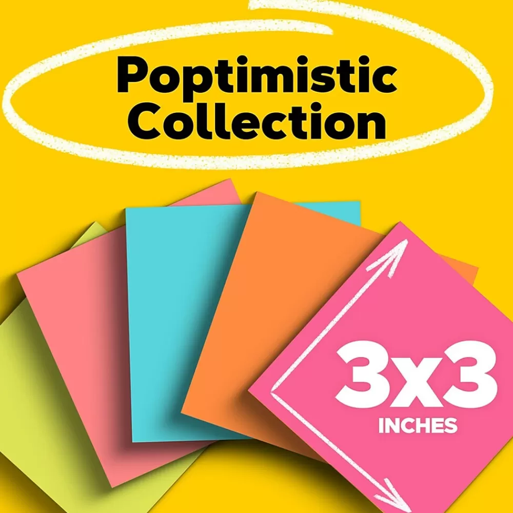 Post-it Notes, 3" x 3", Collection, 100 Sheet/Pad, 14 Pads/Pack (65414AN) Poptimistic Flash Sale