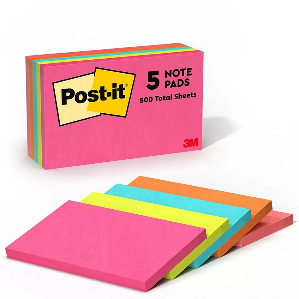 Post-it Notes, 3" x 5", Collection, 100 Sheet/Pad, 5 Pads/Pack (655-5PK) Poptimistic Flash Sale