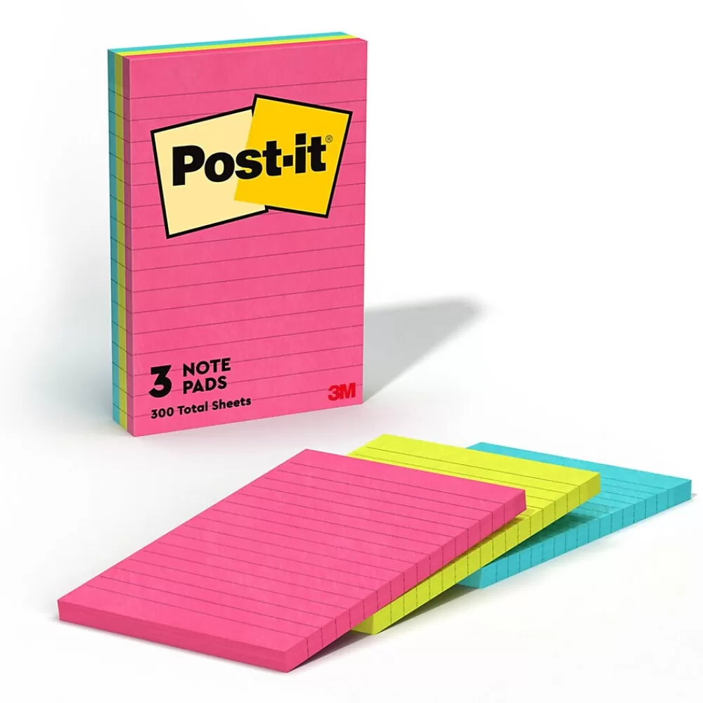 Post-it Notes, 4" x 6", Collection, Lined, 100 Sheet/Pad, 3 Pads/Pack (6603AN) Poptimistic Outlet