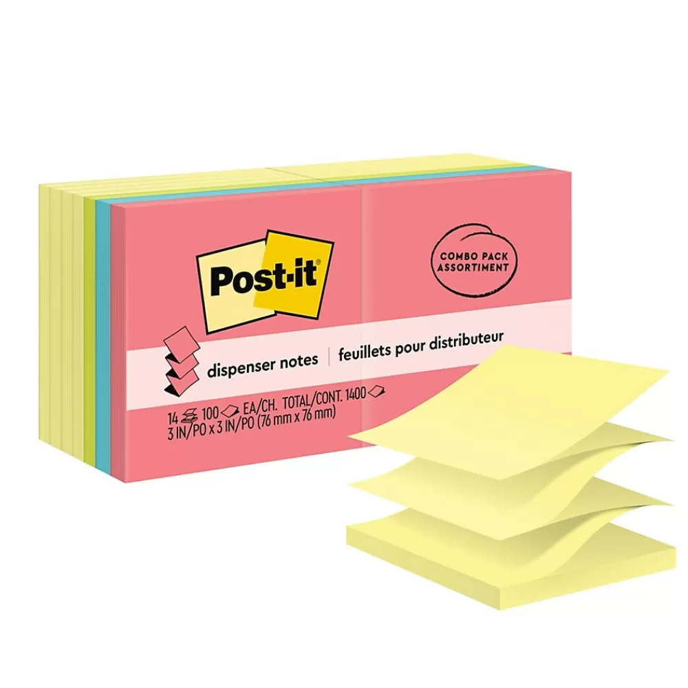 Post-it Pop-up Notes, 3" x 3", Poptimistic Collection, 100 Sheet/Pad, 14 Pads/Pack (R33014YWM) Cheap