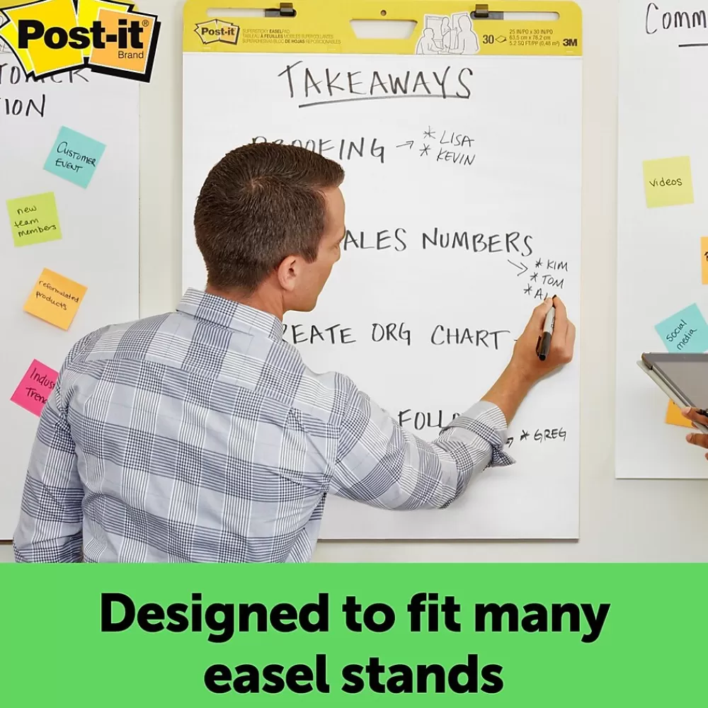 Post-it Super Sticky Wall Easel Pad, 25" x 30", 30 Sheets/Pad (559RPX) Clearance