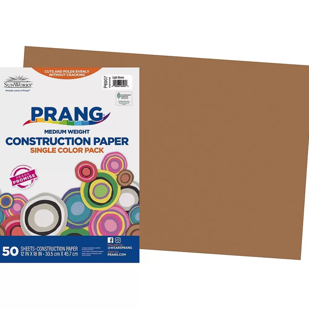 Prang 12" x 18" Construction Paper, Light Brown, 50 Sheets/Pack (P6907-0001) Sale