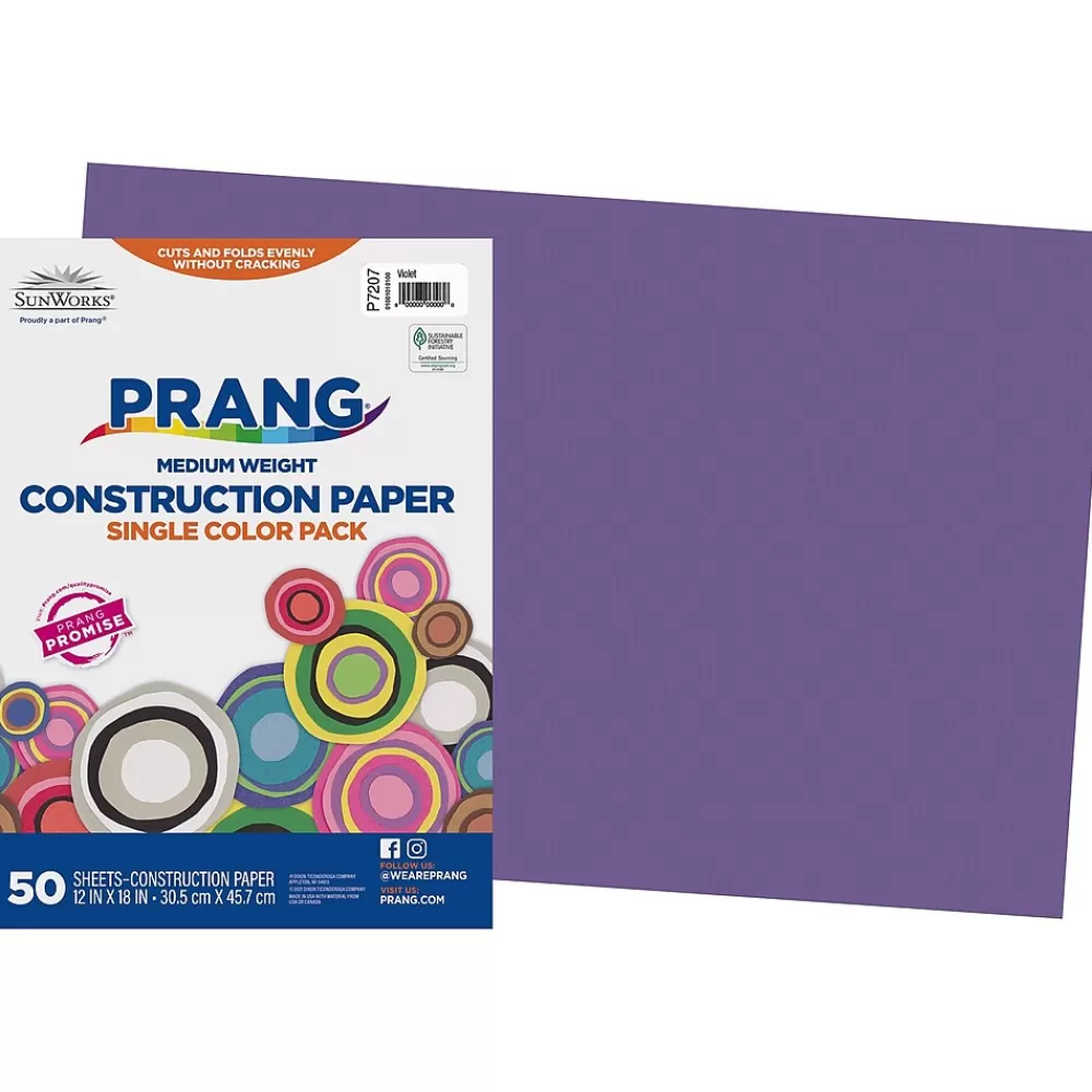 Prang 12" x 18" Construction Paper, Violet, 50 Sheets/Pack (P7207-0001) Sale