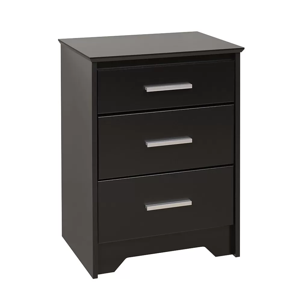 Prepac ™ 27" Coal Harbor 3 Drawer Tall Nightstand, Black Hot