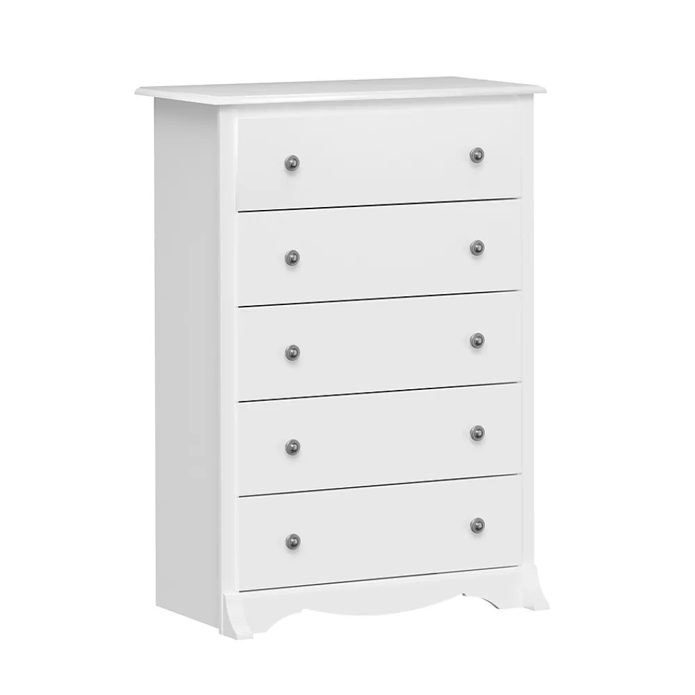 Prepac 44.75" Monterey 5 Drawer Chest, White (WDC-3345-K) Online