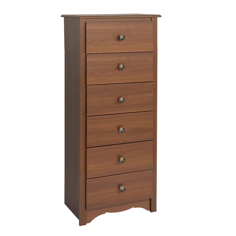 Prepac ™ 53.25" Monterey Tall 6 Drawer Chest, Cherry New