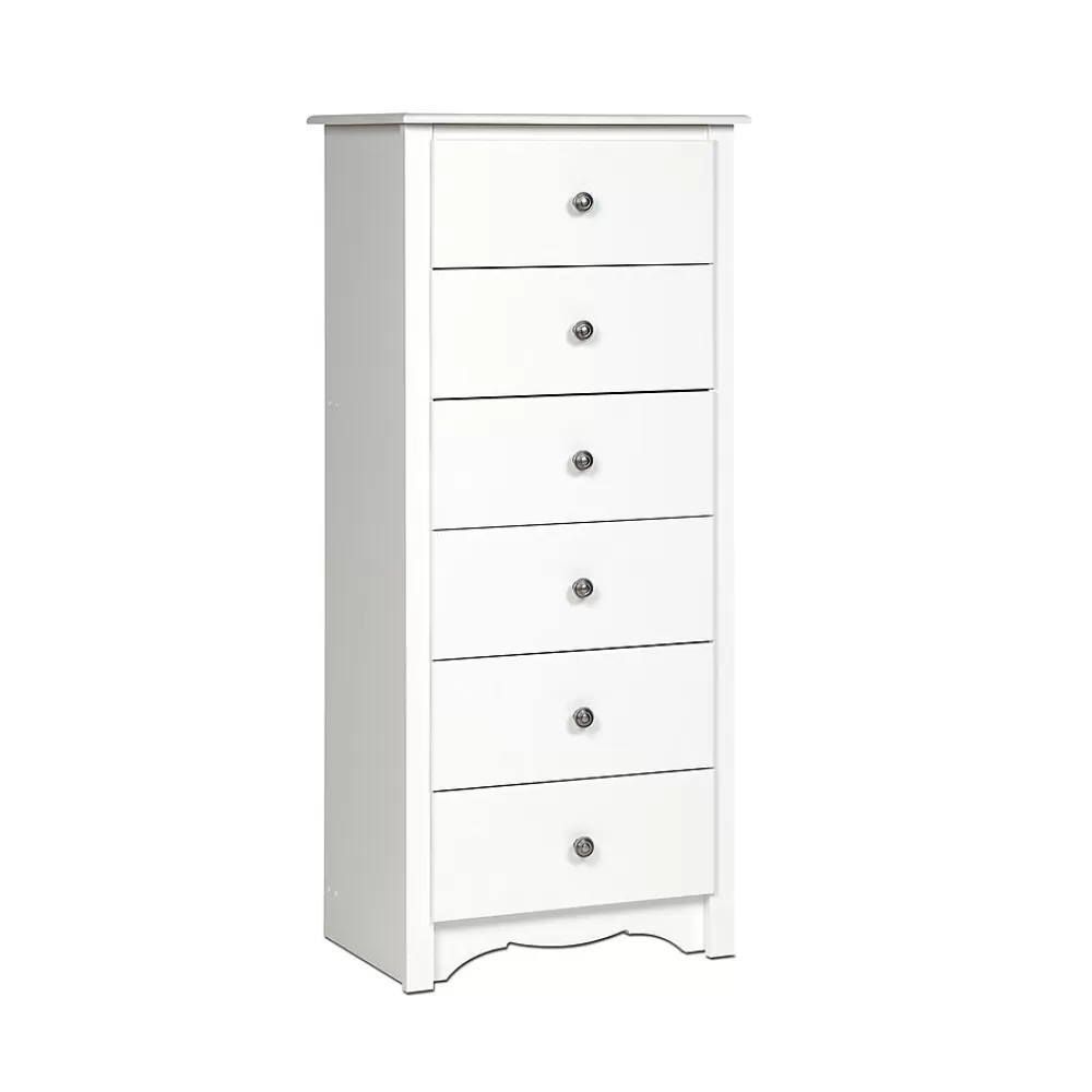 Prepac ™ 53.25" Monterey Tall 6 Drawer Chest, White Discount