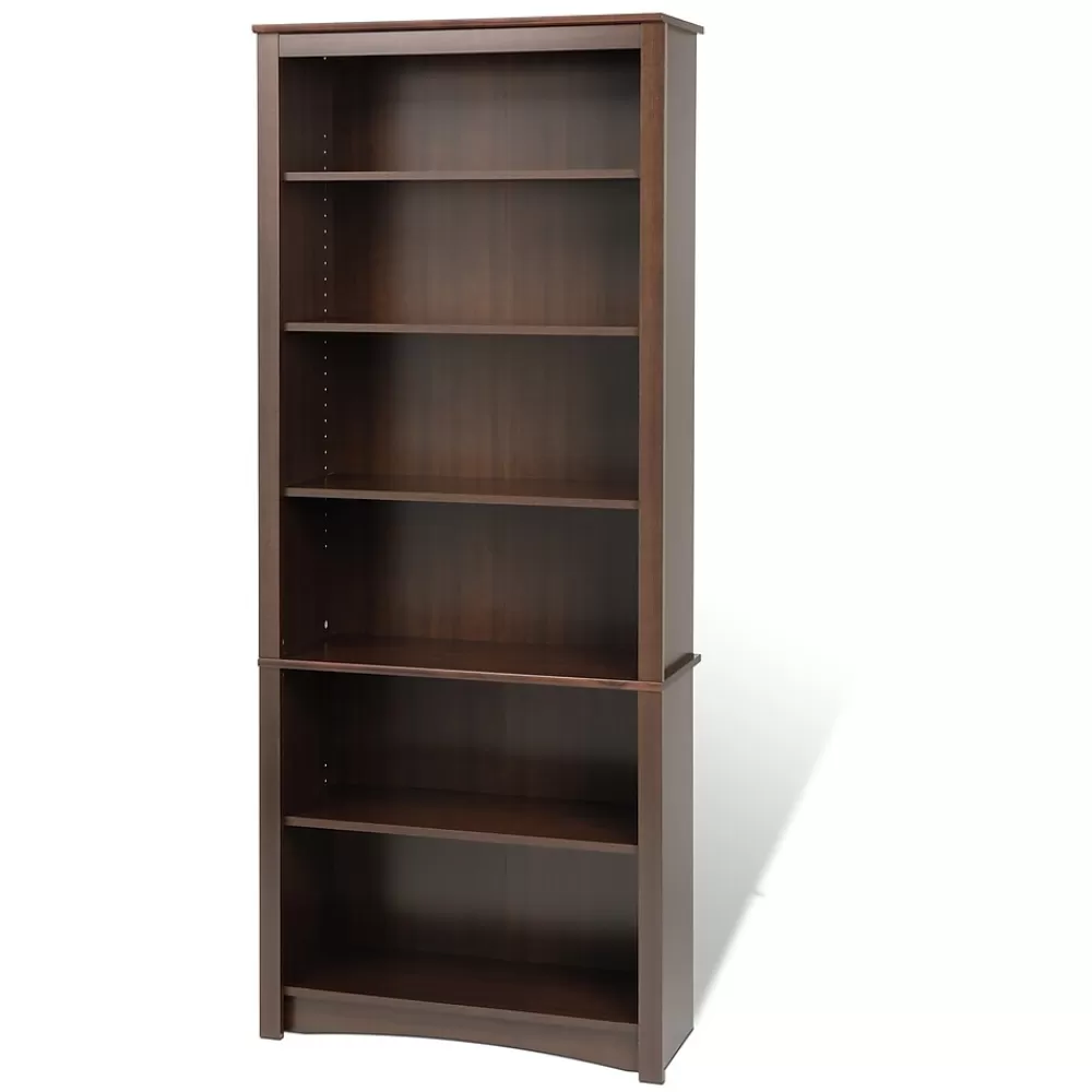 Prepac ™ 6 Shelf Bookcase, Espresso Shop