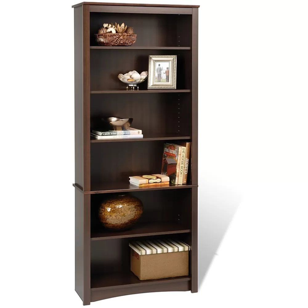 Prepac ™ 6 Shelf Bookcase, Espresso Shop