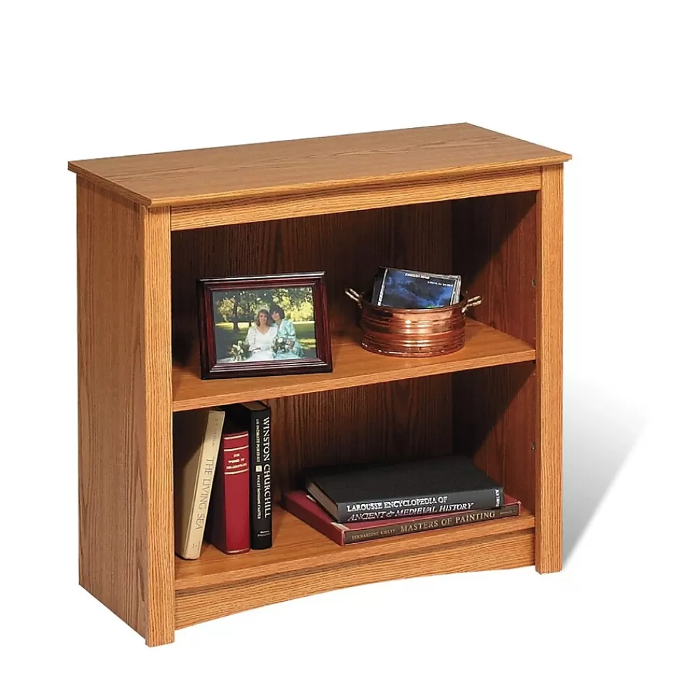 Prepac ™ 2 Shelf Bookcase, Oak New