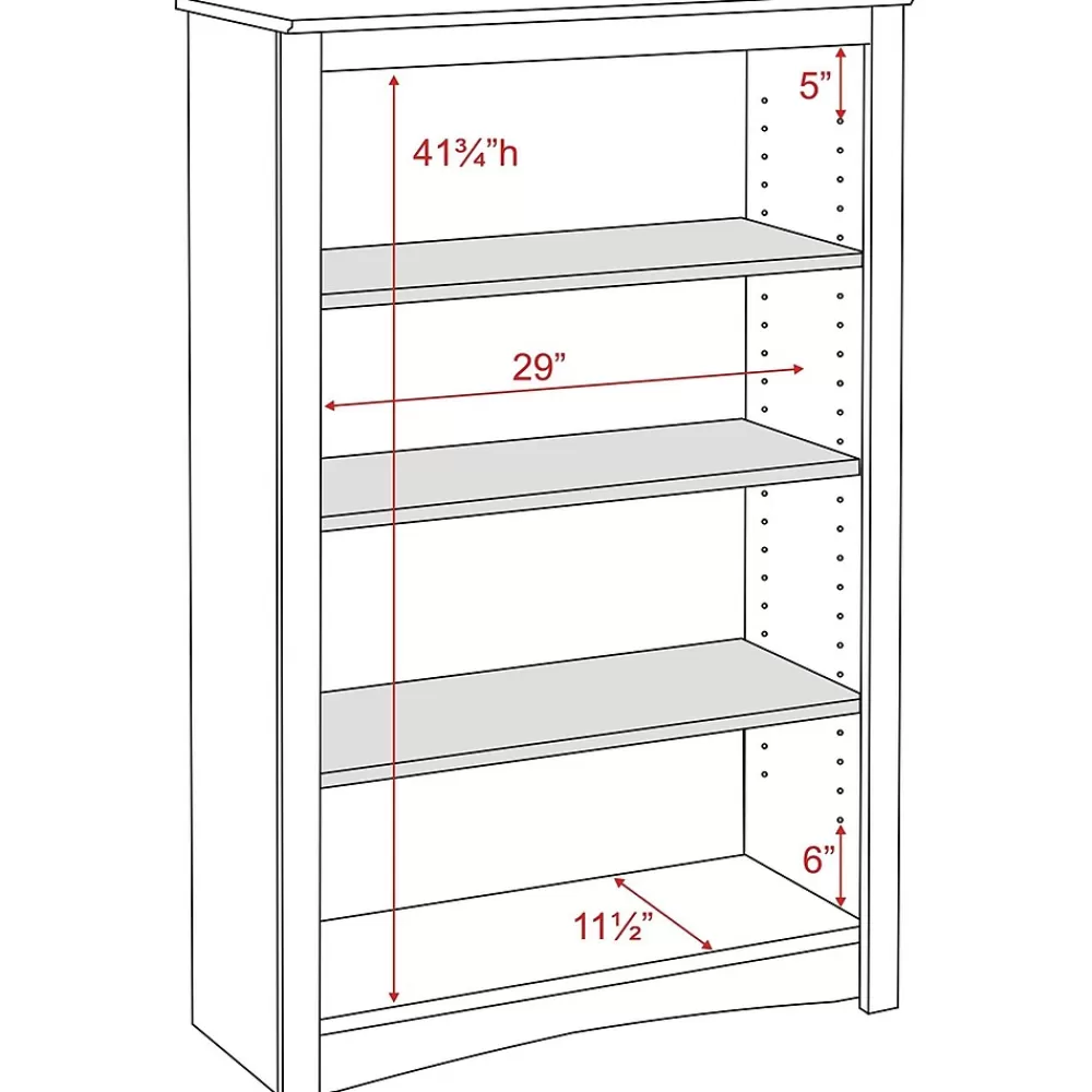 Prepac ™ 4 Shelf Bookcase, Oak Store