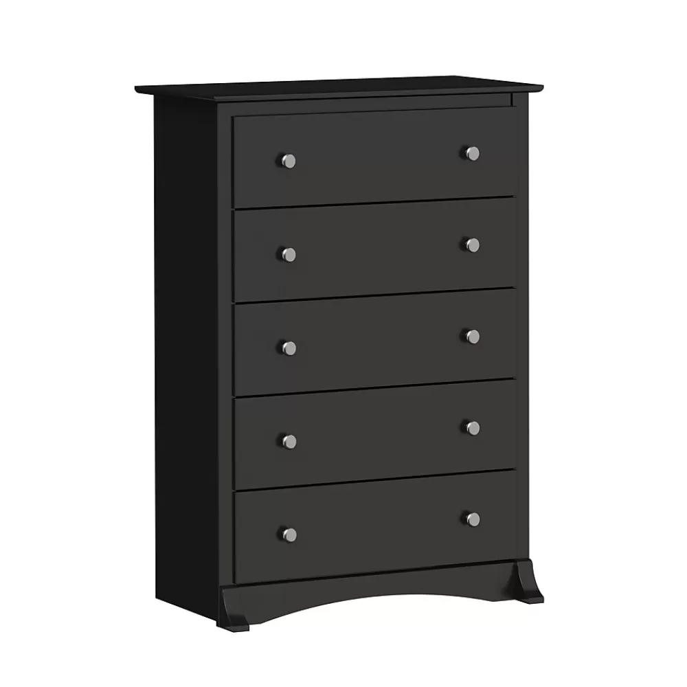 Prepac 44.75" Sonoma 5 Drawer Chest, Black (BDC-3345-K) Online