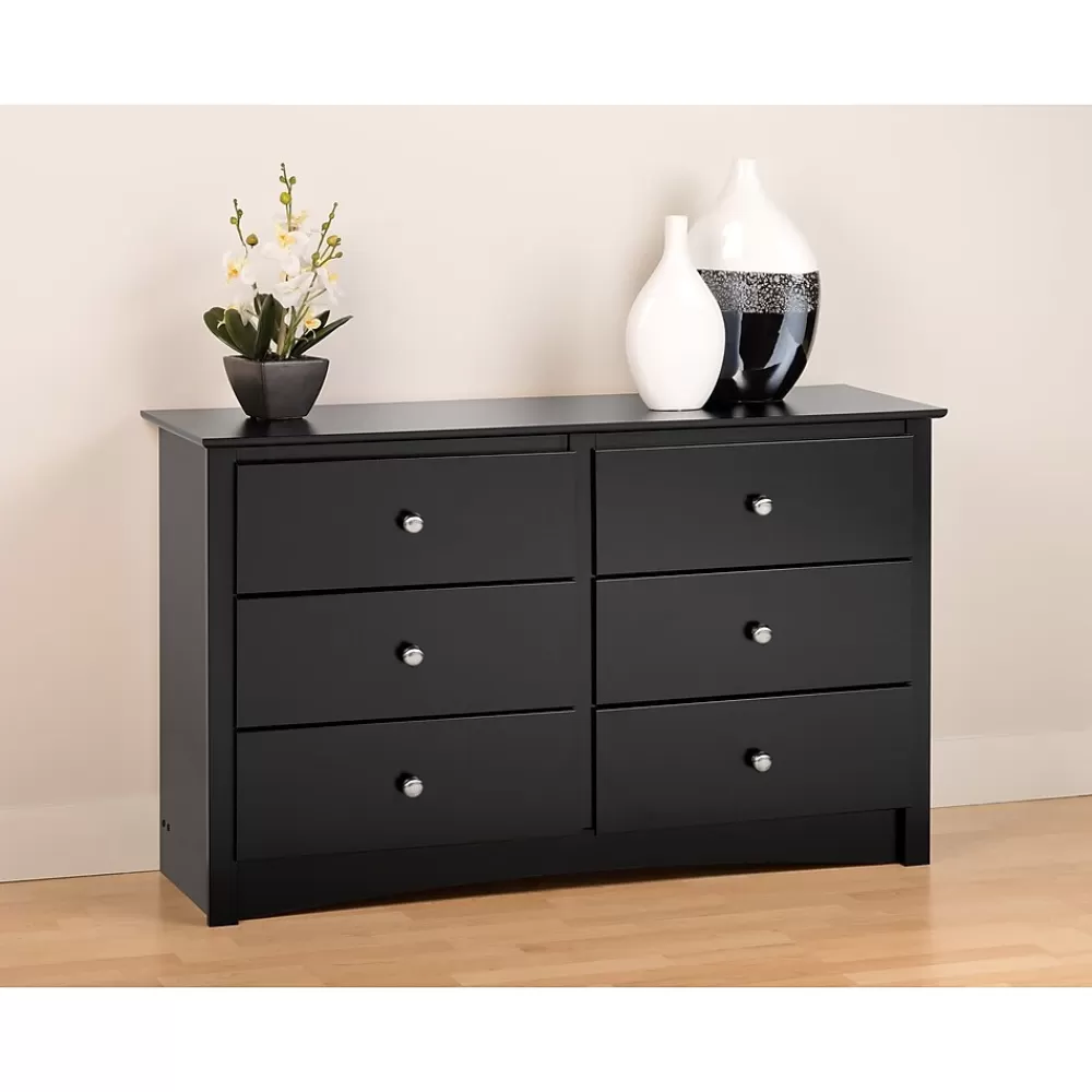 Prepac ™ Sonoma Composite Wood Children's 6 Drawer Dresser, Black New