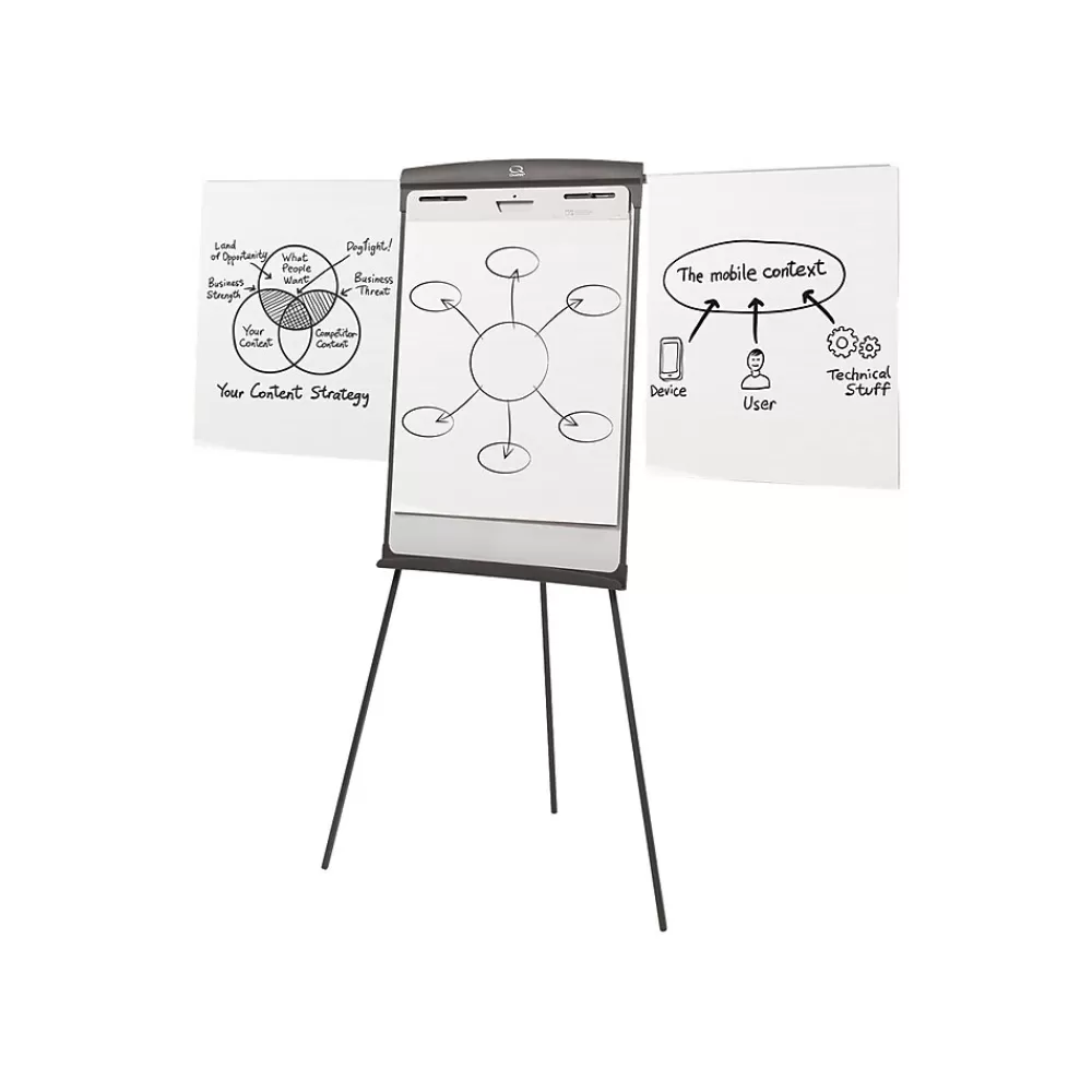 Quartet Magnetic Easel, 70", Graphite Metal (67E) Sale